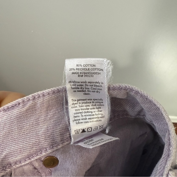 PACSUN Eco Purple High Waisted Flare Denim Jeans Dusty Lavender Size 27 - Picture 7 of 10